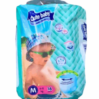 Cute Baby Pant Diapers Medium 16pcs