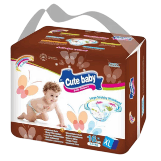 Cute Baby Diaper Tape XLarge 16pcs