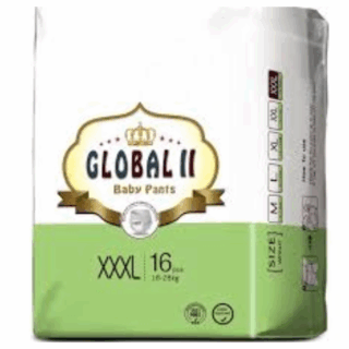 Global Baby Diaper Pants XXXLarge 16pcs