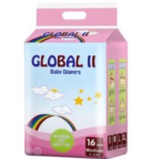 Global Diapers Medium 16Pcs Pack