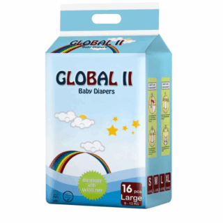 Global II Baby Diapers 16pcs Large 8kg 13kg