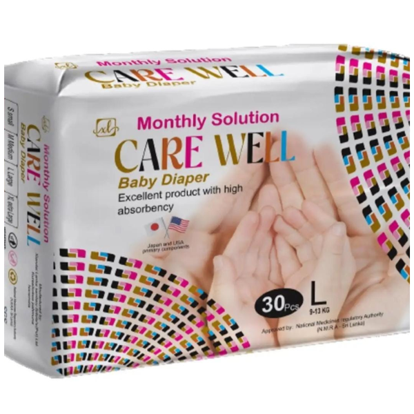 Carewell Baby Tape Diapers Large 30pcs 1 Carewell Baby Tape Diapers Large 30pcs