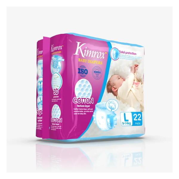 Kimrox Baby Diapers 22PCs Large 1 Kimrox Baby Diapers 22PCs Large