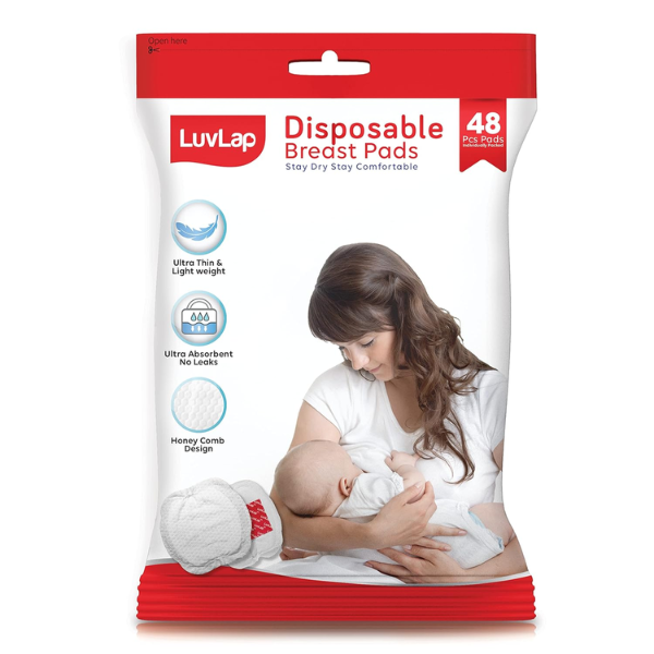 LuvLap Ultra Thin Honeycomb Nursing Breast Pads, 48pcs 1 LuvLap Ultra Thin Honeycomb Nursing Breast Pads, 48pcs