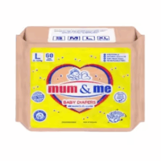 Mum and Me Baby Diaper L 60 Large Baby Pasting