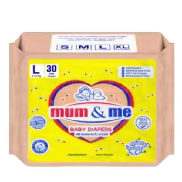 Mum and Me Baby Diaper Large 30 (L Baby Pasting) 1 Mum and Me Baby Diaper Large 30 (L Baby Pasting)