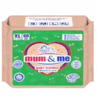 Mum and Me Baby Diaper XL XL Baby Pasting 60 Pack