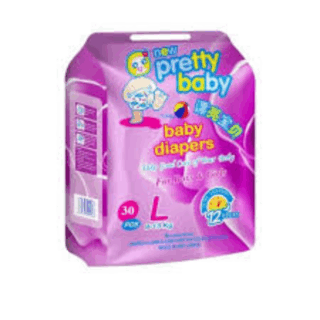 Pretty Baby Tape Diapers Large 16pcs