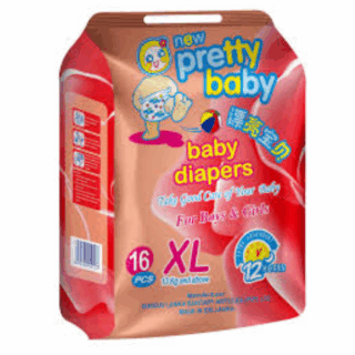 Pretty Baby Tape Diapers XLarge 16pcs