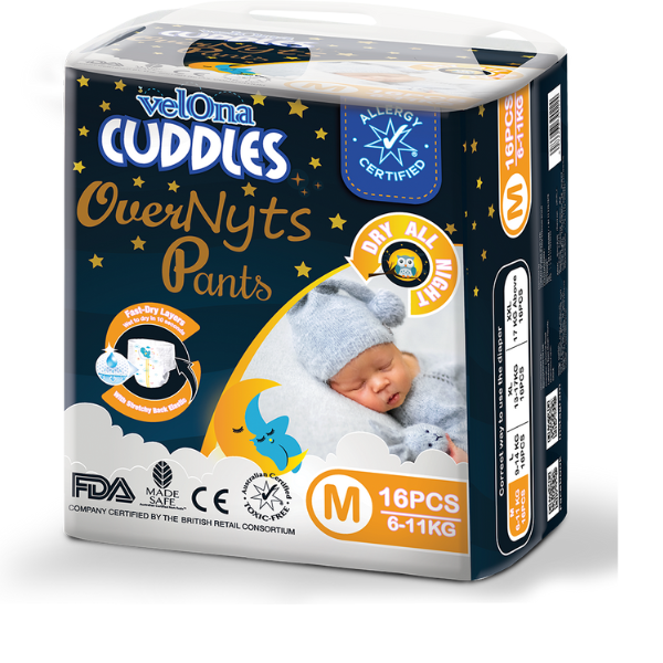 Velona Cuddles - Overnyt Pant Medium 16PCS 1 Velona Cuddles - Overnyt Pant Medium 16PCS