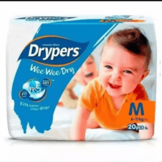 Drypers Wee Wee Dry Disposable Baby Diapers Medium 20pcs