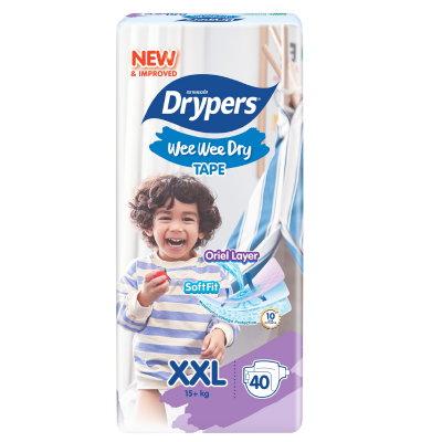 Drypers Wee Wee Dry Disposable Baby Diapers - XXLarge - 40pcs 1 Drypers Wee Wee Dry Disposable Baby Diapers - XXLarge - 40pcs