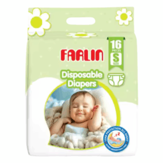 FARLIN Small Tape Diapers 12 Hour Wetness Protection Extra Soft 16 PCS