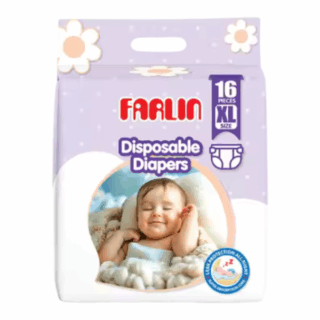 FARLIN XLarge Tape Diapers 12 Hour Wetness Protection Extra Soft 16 PCS